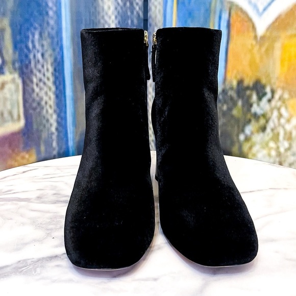 Kate Spade Reenie Velvet Booties Jewel Rhinestone Ankle Heel Black 10M GUC - Picture 4 of 11